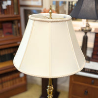 Virginia Metalcrafters Brass Candlestick Floor Lamp & Shade