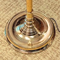 Virginia Metalcrafters Brass Candlestick Floor Lamp & Shade