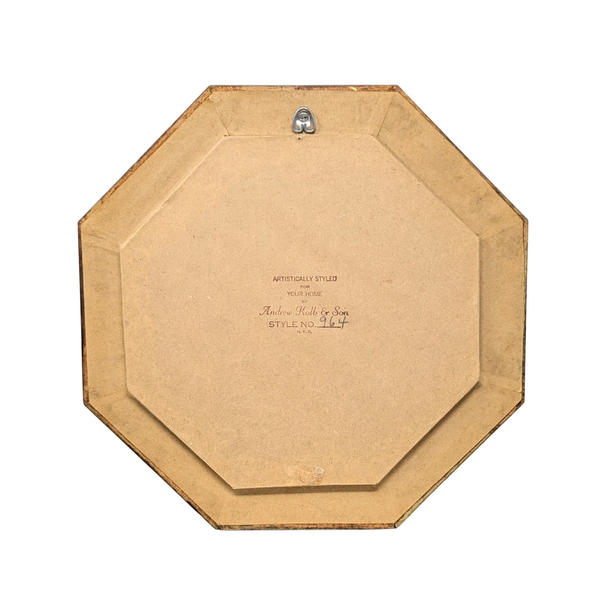 Vintage Andrew Kolb & Son Octagonal Framed Porcelain Portrait Plaques (Set of 4)