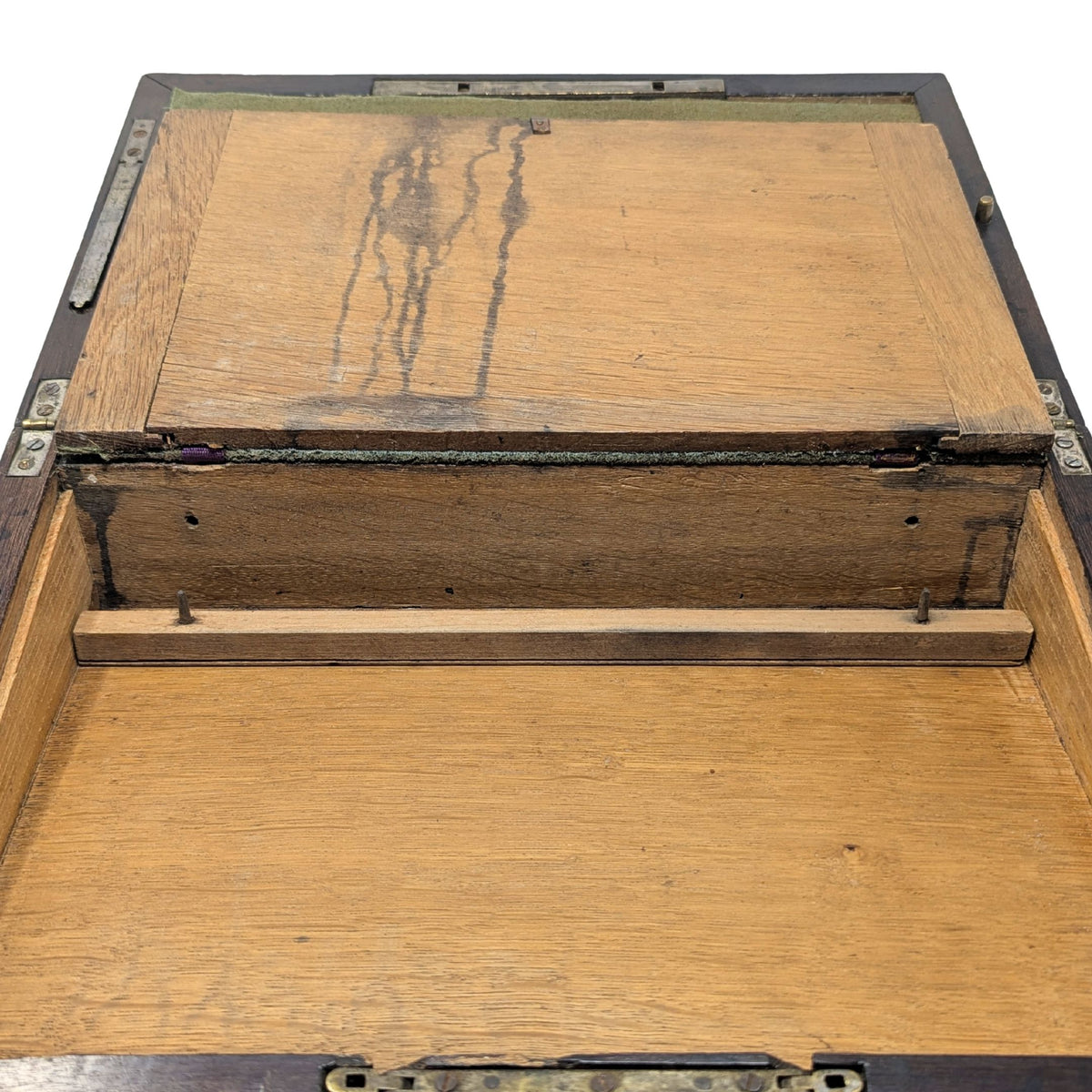 Civil War Era Burled Walnut/Mahogany Lap Desk & Lectern
