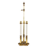 Vintage Stiffel Brass Hollywood Regency 3-Lt Candlestick Bouillotte Lamp