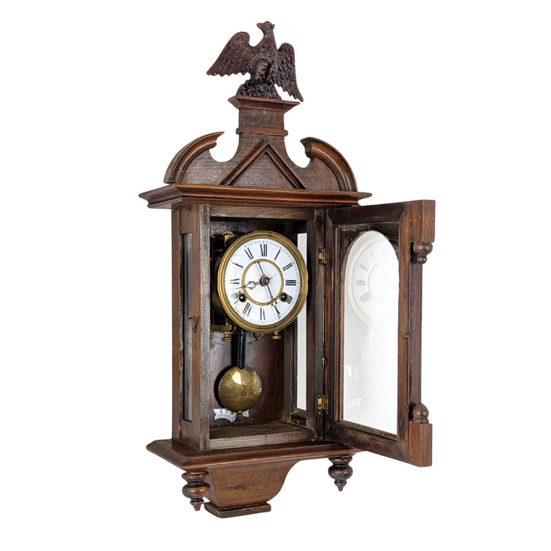 Civil War Era Federal Style 8-Day Regulator Wall Clock