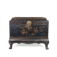 Bombay Co. Black & Gold Chinoiserie Storage Box/Chest