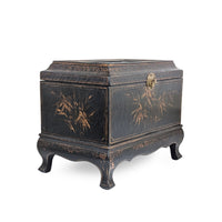 Bombay Co. Black & Gold Chinoiserie Storage Box/Chest