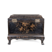 Bombay Co. Black & Gold Chinoiserie Storage Box/Chest