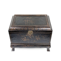 Bombay Co. Black & Gold Chinoiserie Storage Box/Chest