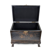Bombay Co. Black & Gold Chinoiserie Storage Box/Chest