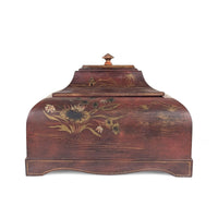 Bombay Co. Red & Gold Chinoiserie Distressed Storage Box/Chest