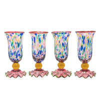 MacKenzie Childs "Molten Confetti" Set of 4 Iced Tea Glasses