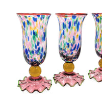 MacKenzie Childs "Molten Confetti" Set of 4 Iced Tea Glasses