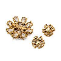 Vintage Hargo Signed Dragon’s Egg Brooch & Clip-On Earrings Set
