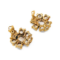Vintage Hargo Signed Dragon’s Egg Brooch & Clip-On Earrings Set