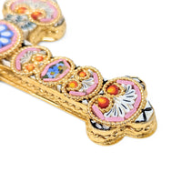 Italian Handcrafted 3” Millefiori Micro Mosaic Cross Pendant
