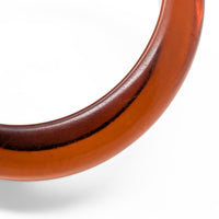Amber Bakelite Honey Orange 8" Oval Bangle Bracelet