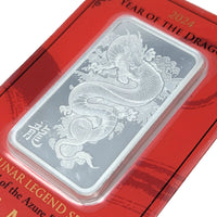 2024 PAMP Suisse 1oz Silver Bar, Lunar Legend Azure Dragon