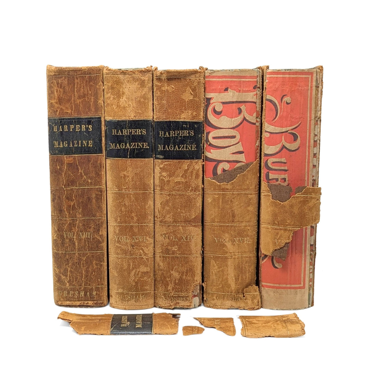 Harper's New Monthly Magazine, June 1856 - November 1858, (5) Bound Volumes