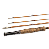 Vintage Split Bamboo 3pc Fly Fishing Rod w/ Extra Tip & Carrying Tube