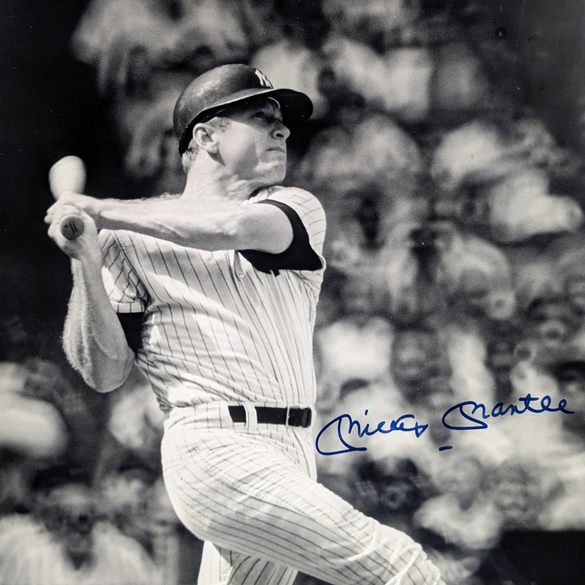 Mickey Mantle Signed Custom Framed Photo 273/536, Notarized COA, NY Yankees