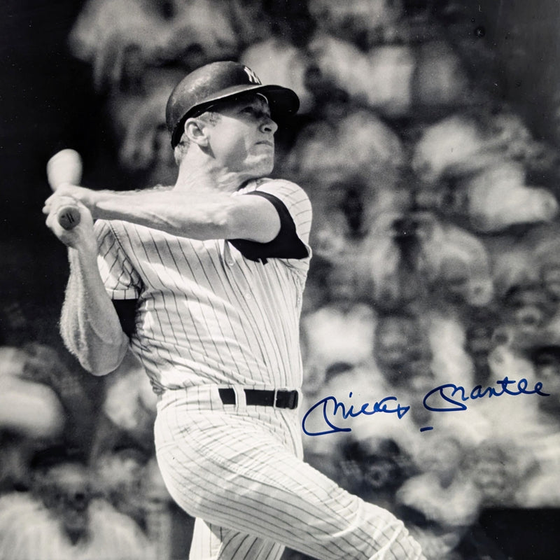 Mickey Mantle Signed Custom Framed Photo 273/536, Notarized COA, NY Yankees
