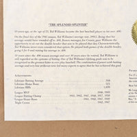 Ted Williams Signed 27x23 Framed Photo 38/775 COA Jack Lang Boston Red Sox