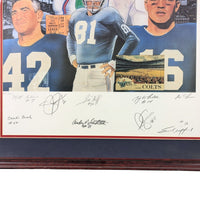 NY Giants Signed Lithograph "Giants of the Game" 175/600, 24x32 Framed, No COA