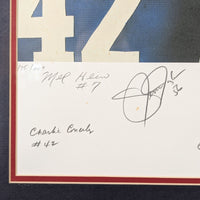 NY Giants Signed Lithograph "Giants of the Game" 175/600, 24x32 Framed, No COA