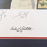 NY Giants Signed Lithograph "Giants of the Game" 175/600, 24x32 Framed, No COA