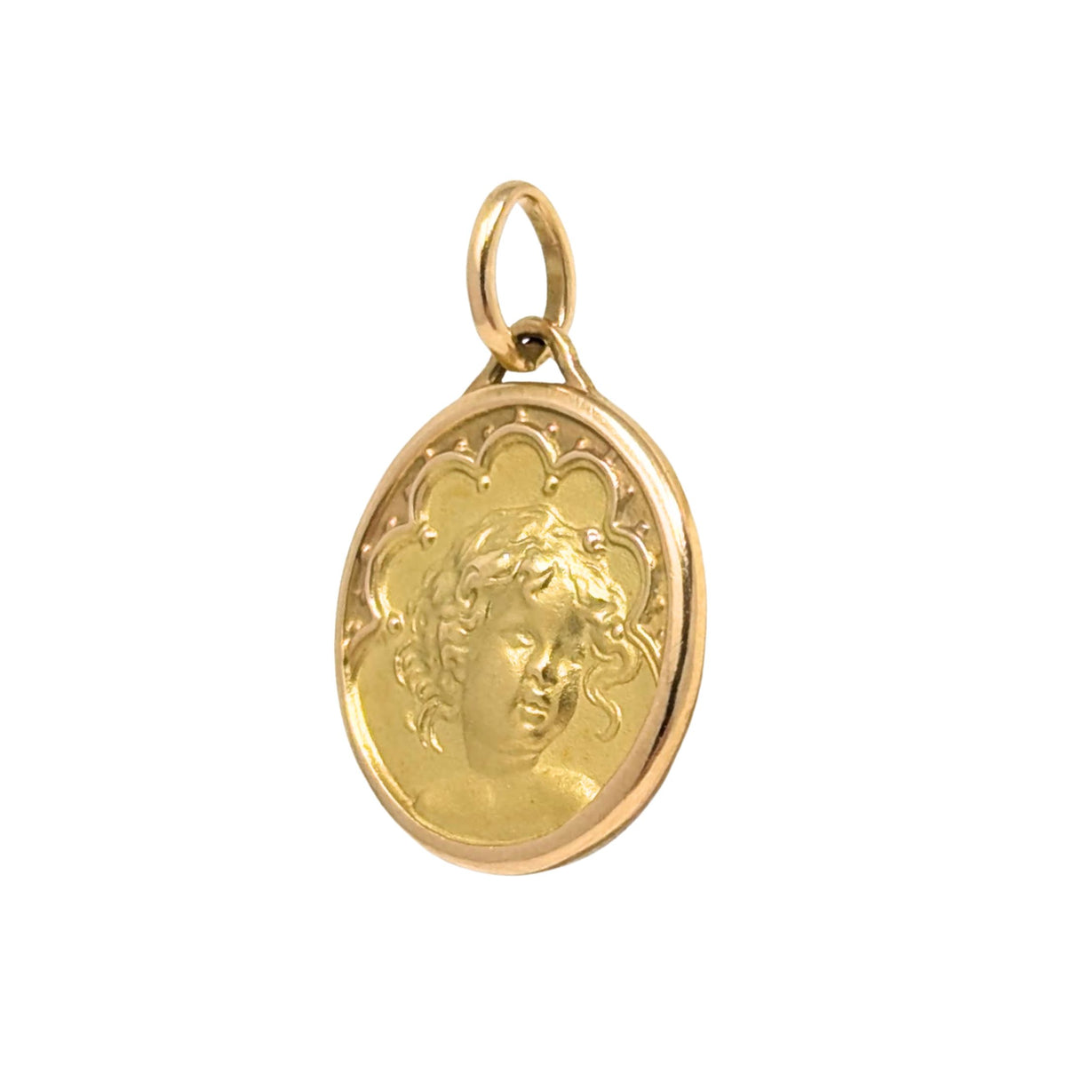 19K Gold French Cherub/Angel Pendant or Charm