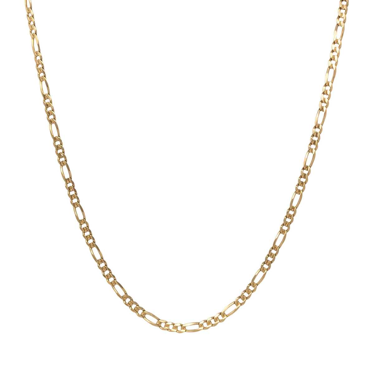 10K Gold Italian 4.4mm Figaro Link 21” Chain