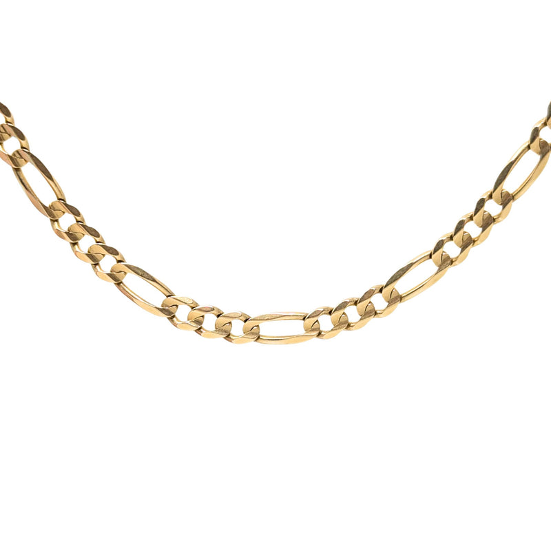 10K Gold Italian 4.4mm Figaro Link 21” Chain