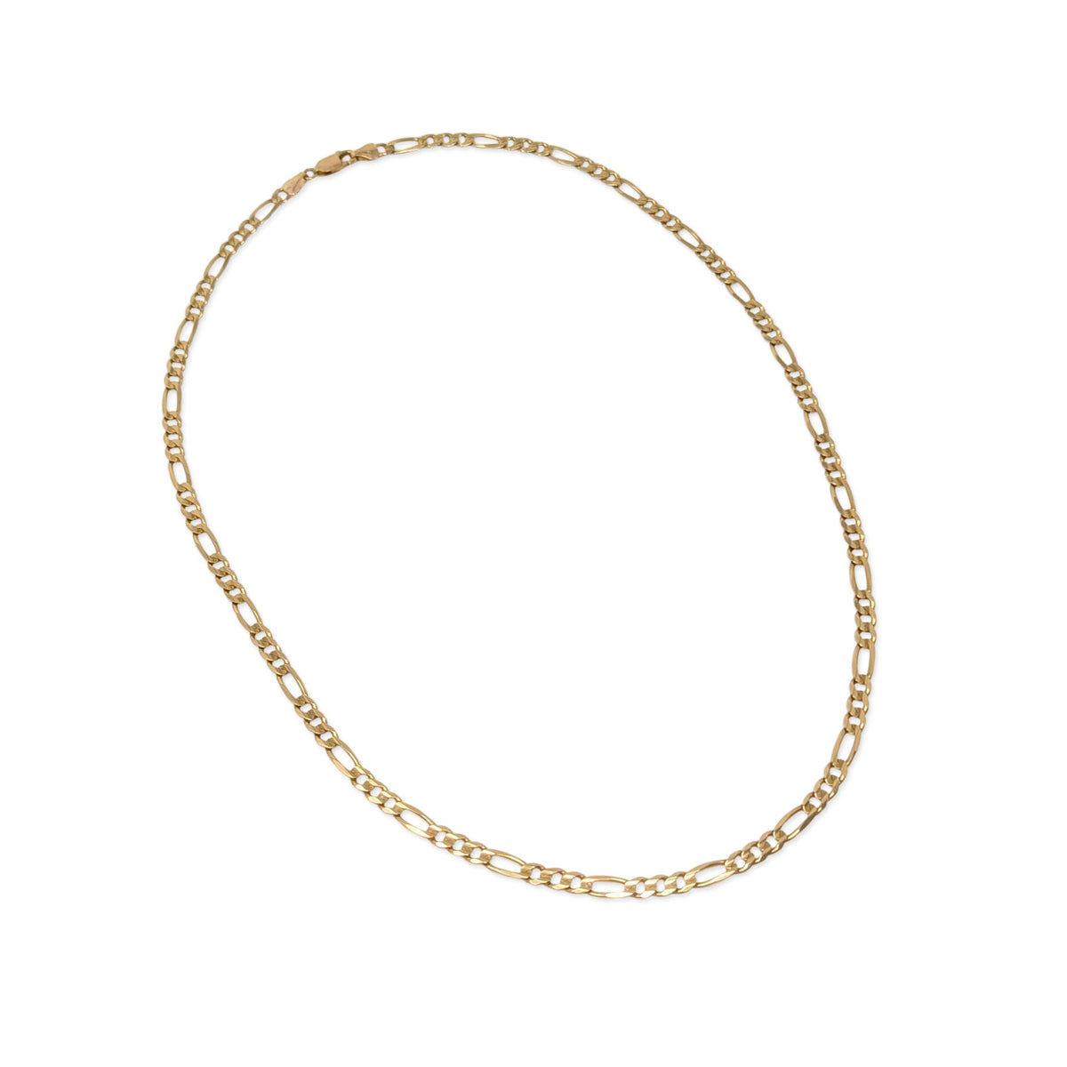 10K Gold Italian 4.4mm Figaro Link 21” Chain