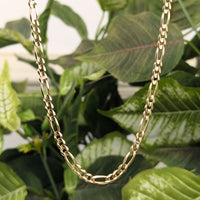 10K Gold Italian 4.4mm Figaro Link 21” Chain