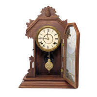 Ingraham 1880’s Walnut 8-Day Parlor/Kitchen Clock