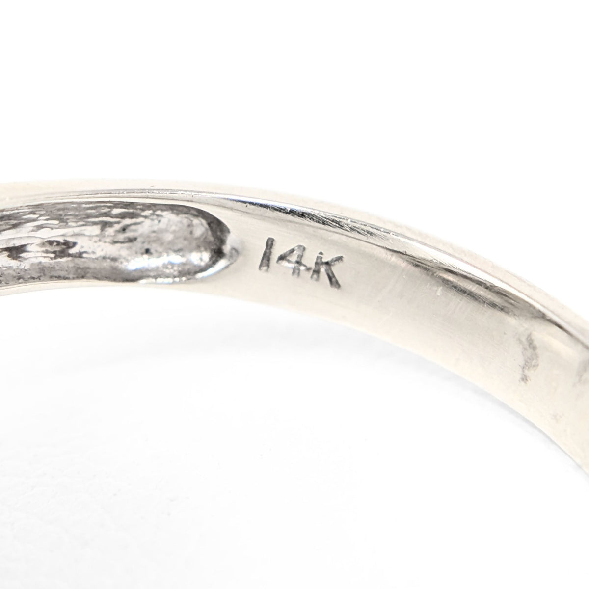 13K White Gold Diamond Pear Cluster Cocktail Ring - Size 7