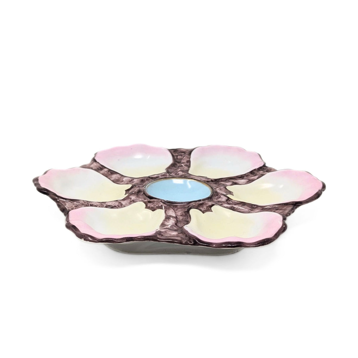 Antique 19th c. French Porcelain Oyster Plate