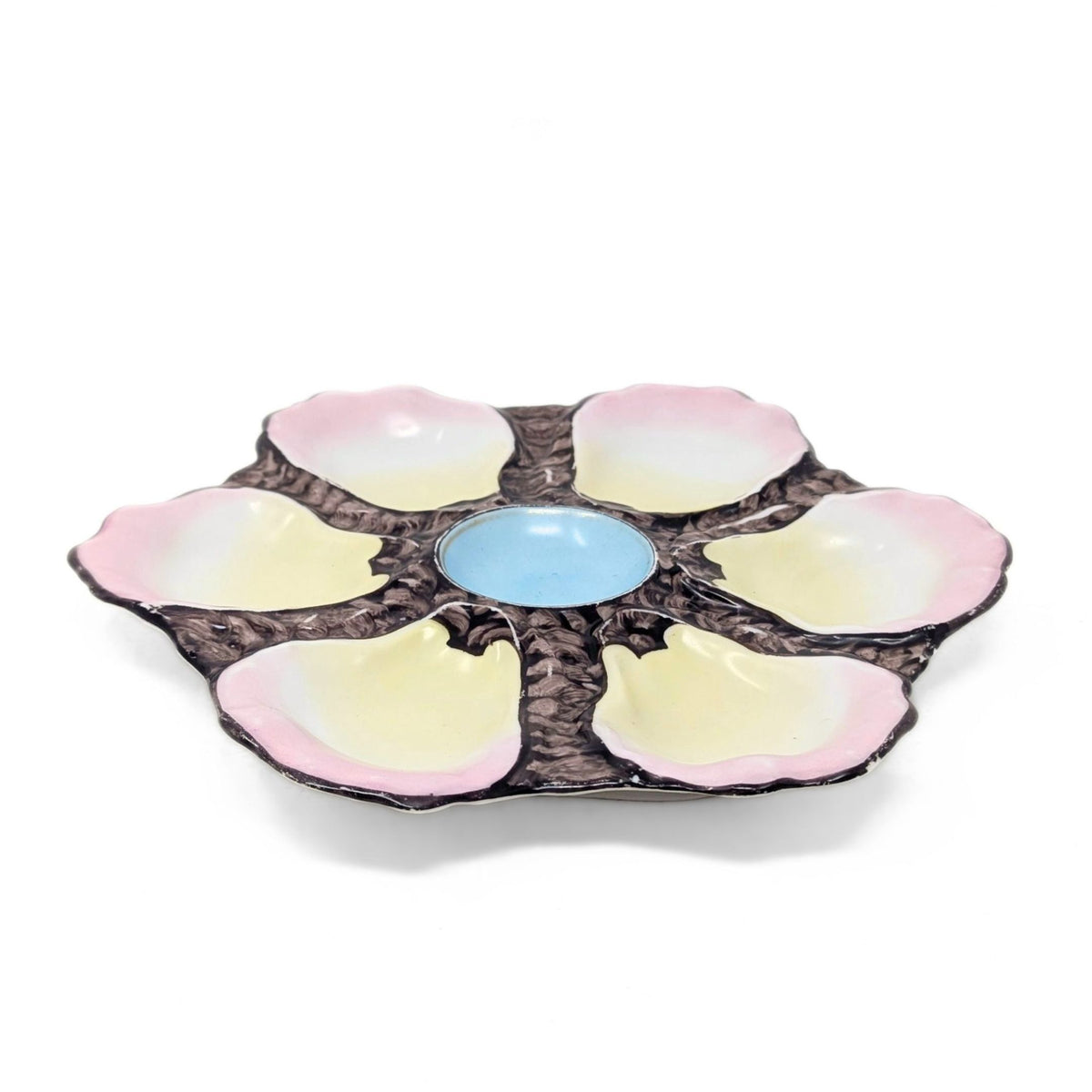 Antique 19th c. French Porcelain Oyster Plate