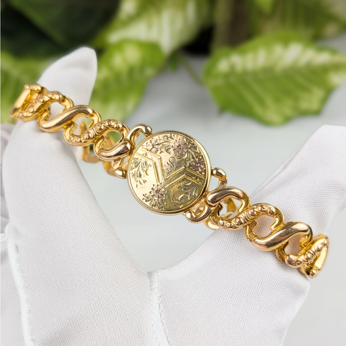 Pitman & Keeler Edwardian “American Queen” Gold Filled Sweetheart Bracelet