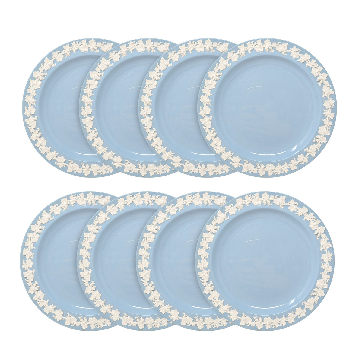 Wedgwood Queensware Cream Color on Lavender 10" Dinner Plates (8)