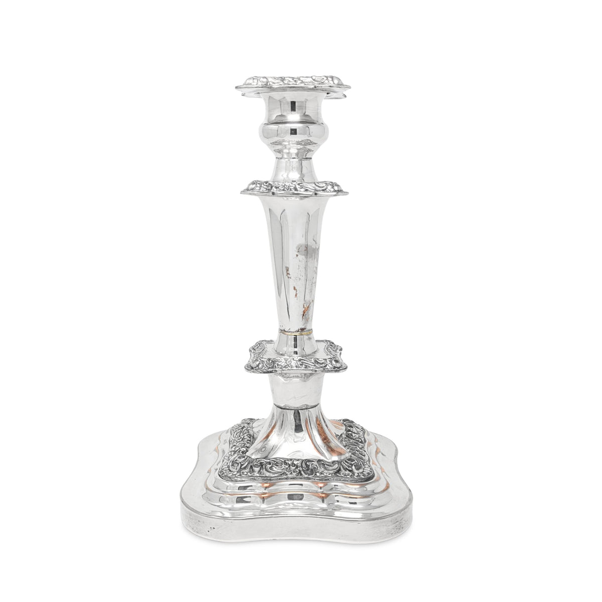 Birmingham Silver Co. 1930’s Silverplate Baroque Candlesticks, 11"