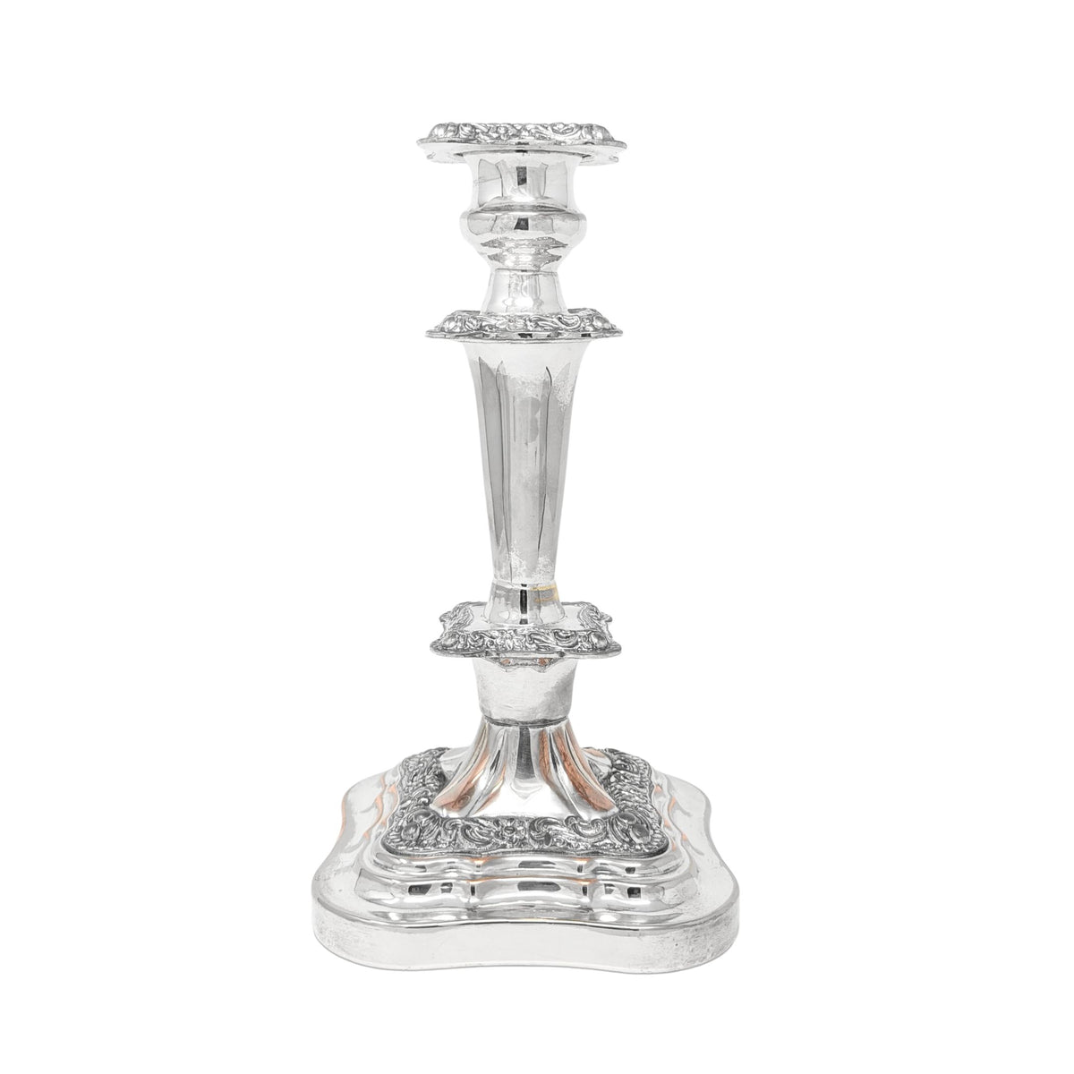 Birmingham Silver Co. 1930’s Silverplate Baroque Candlesticks, 11"