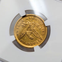 1852-D NGC $5 Gold Liberty AU Details