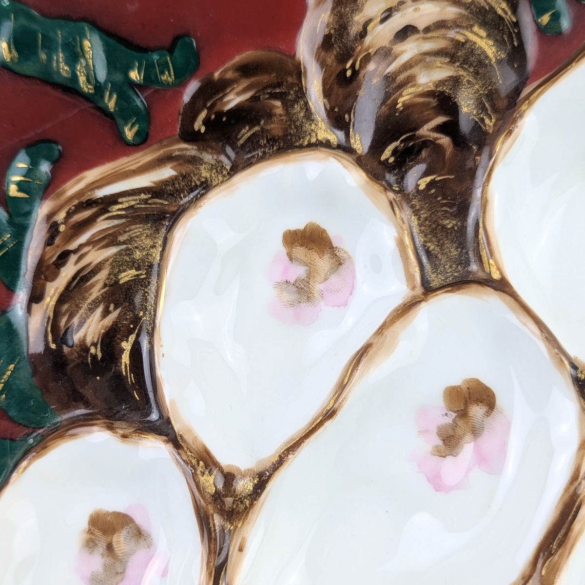 1880's Limoges French Turkey Oyster Plate