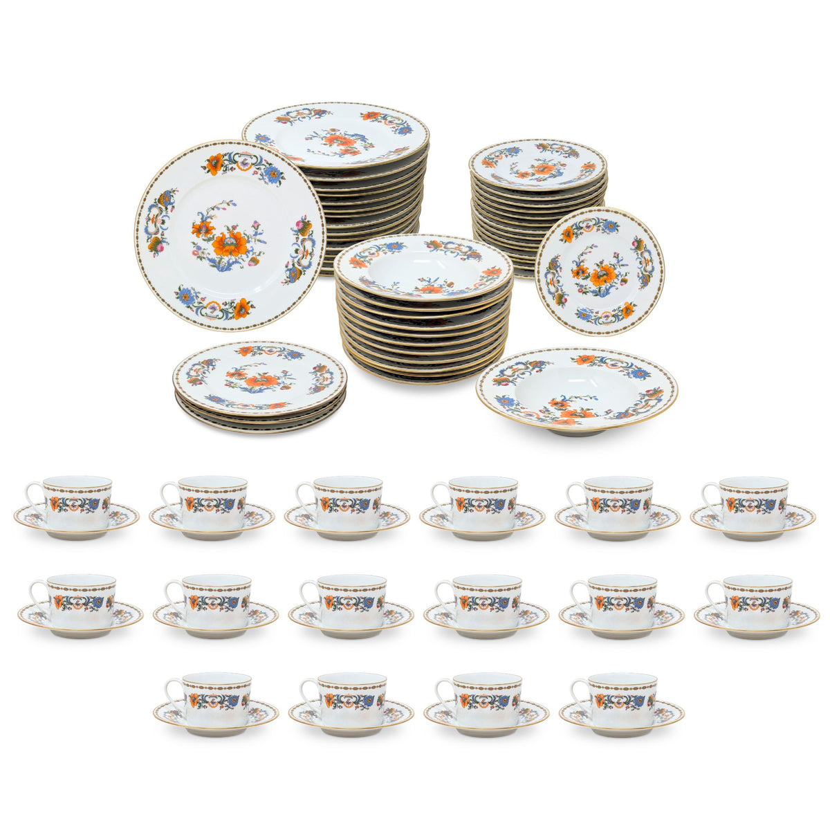 Raynaud Limoges "Vieux Chine" 78pc China Set