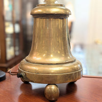 1849 Austrian Electrified 41" Grand Brass Oil Lamps (Pair)