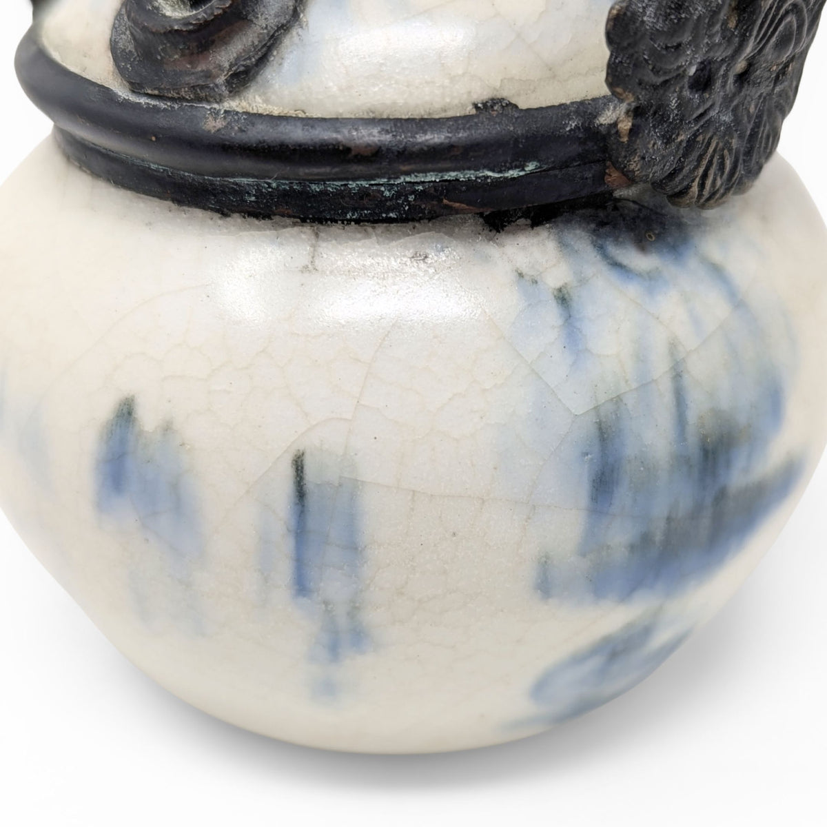 Antique Chinese "Bleu de Hue" Porcelain Herbal Pot