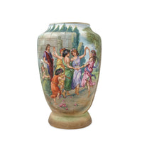 Royal Bayreuth Ca. 1900 Dancing Muses Tapestry Vase