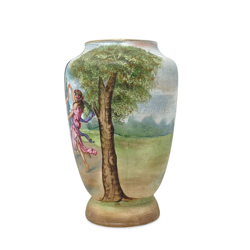 Royal Bayreuth Ca. 1900 Dancing Muses Tapestry Vase
