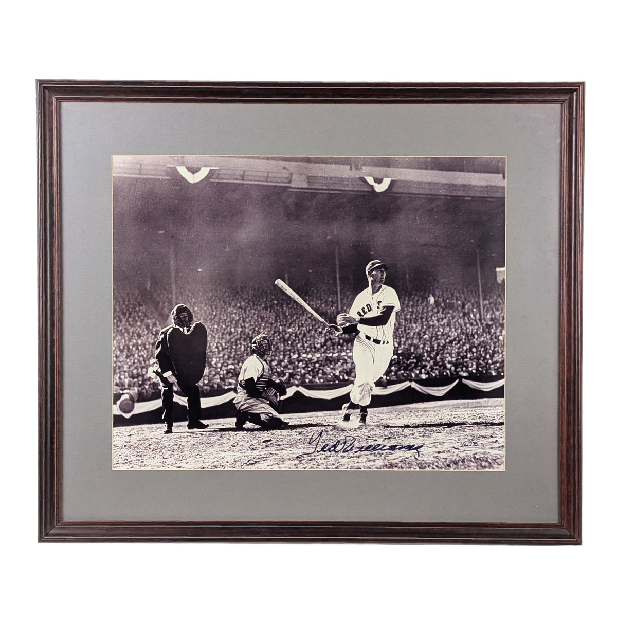 Ted Williams Signed 27x23 Framed Photo 38/775 COA Jack Lang Boston Red Sox
