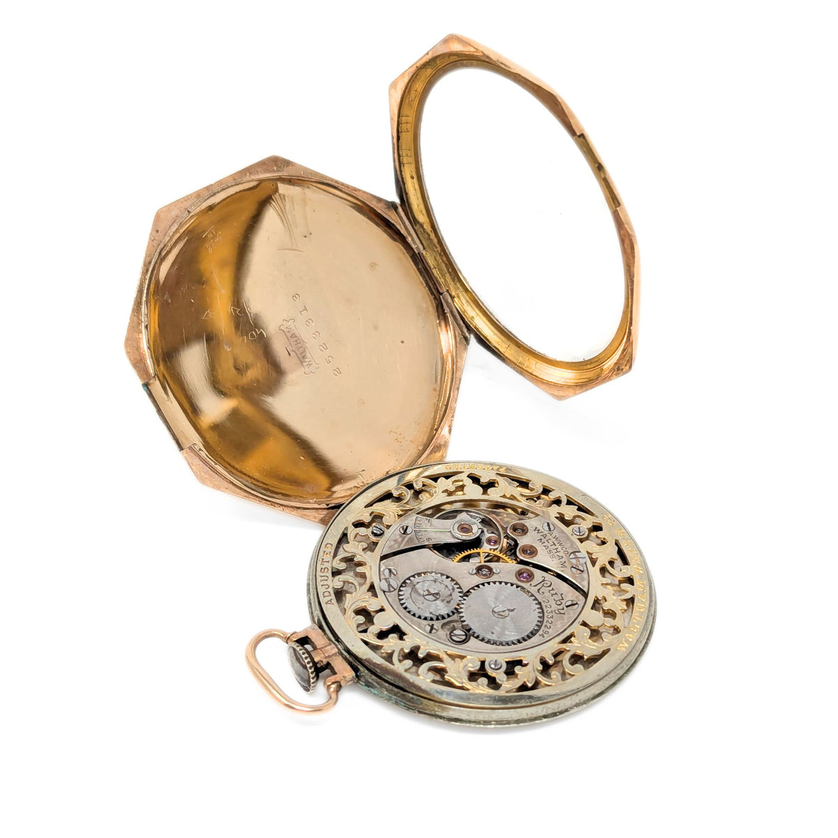 Waltham Octagon Opera Ruby Model-1912 6/0s-18s Pocket Watch (Running)