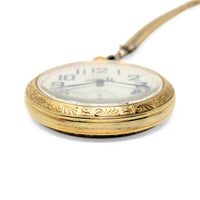 Kaltron Incabloc Railway Themed 17j GF Swiss Pocket Watch (Running)